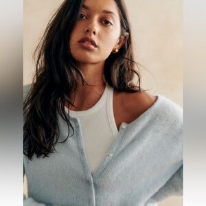 Sézane Gaspard Cardigan | Light Sky Blue XXS EUC